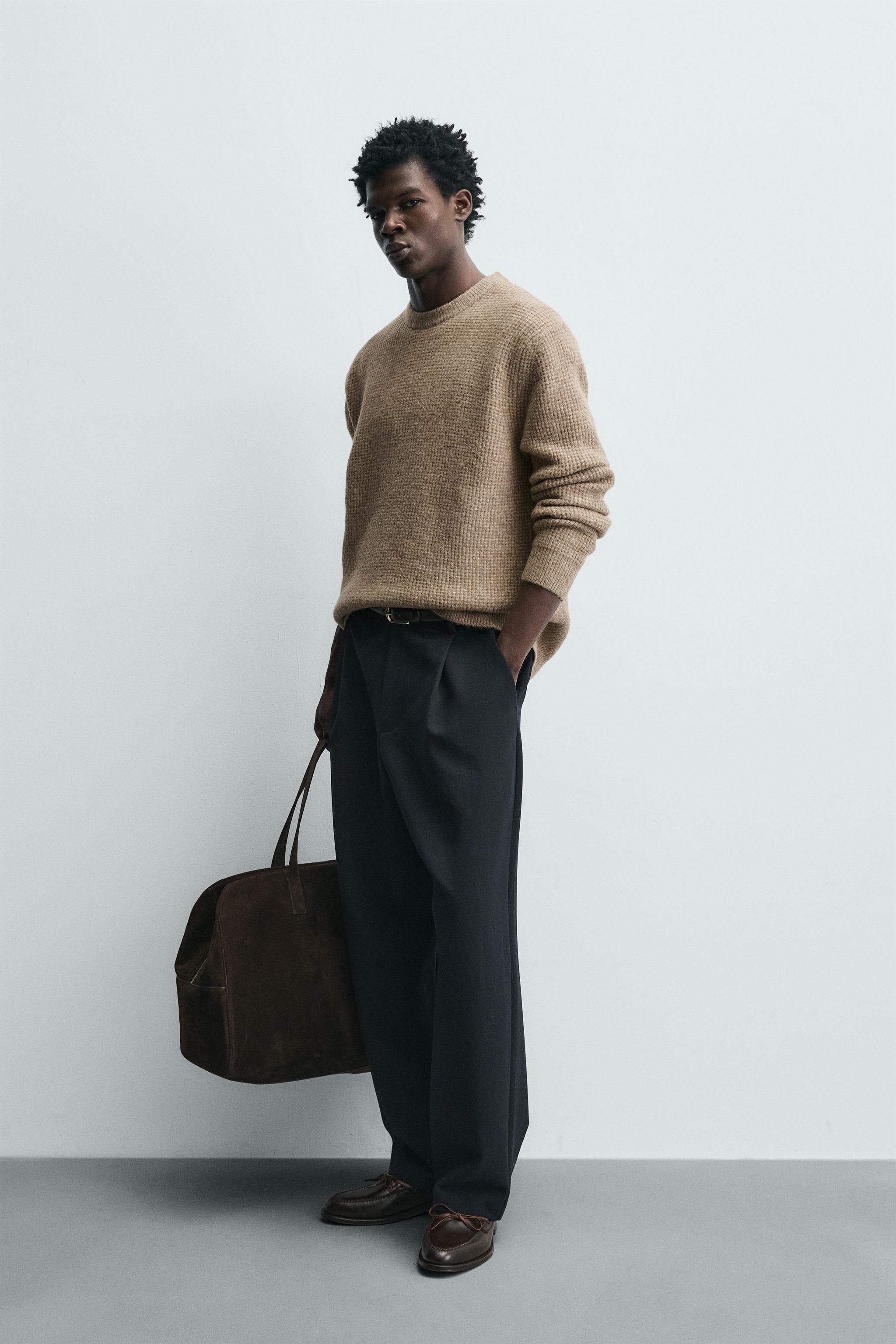 REGULAR FIT WAFFLE TEXTURED JUMPER
